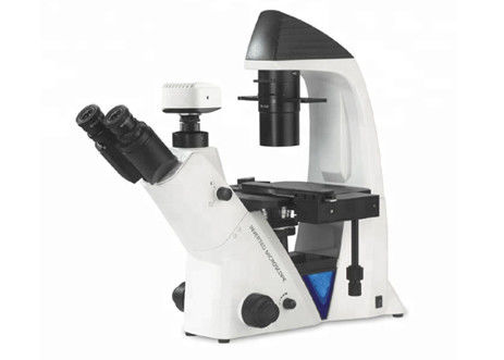 जैविक 40X उल्टे ऑप्टिकल माइक्रोस्कोप WF10X / 22mm ट्रिनोकुलर